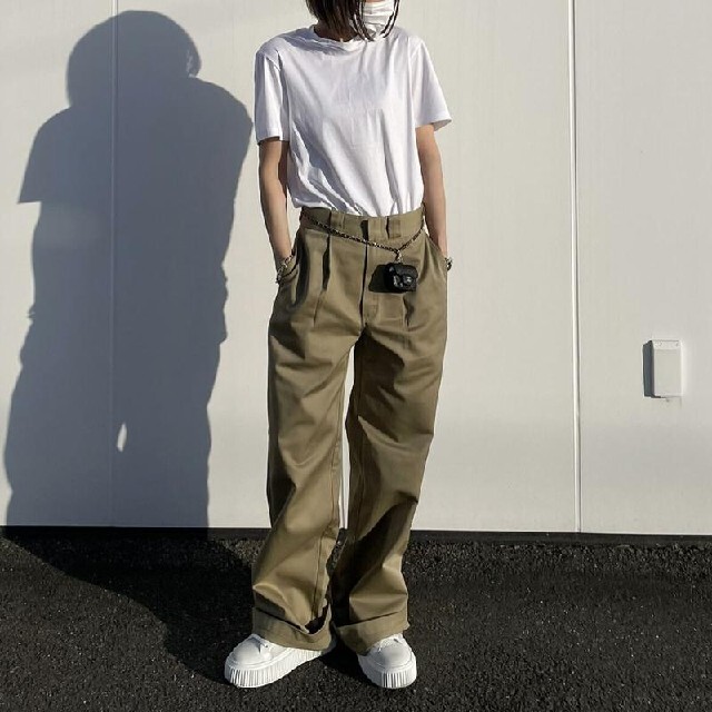 ok.soon×dickies ワイドチノパンツ (新ベージュ)