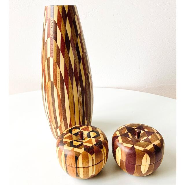 Katsuhiro Kanazashi 金指 勝悦 寄木細工 花瓶