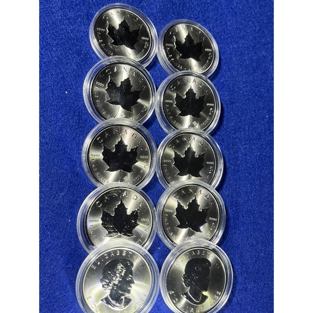 2022年 メイプルリーフ銀貨 5枚セット 2022年 メイプルリーフ銀貨 5枚