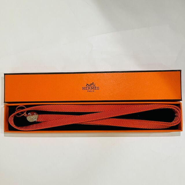 正規品】HERMES エルメス ネックストラップ オレンジ 新品