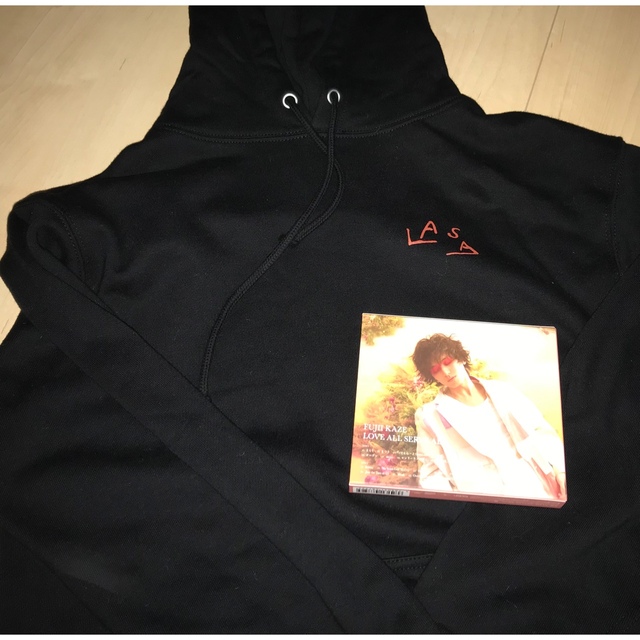 藤井風 黒フーディー XXL 藤井風 LASAパーカーXL LASA パーカー 藤井風