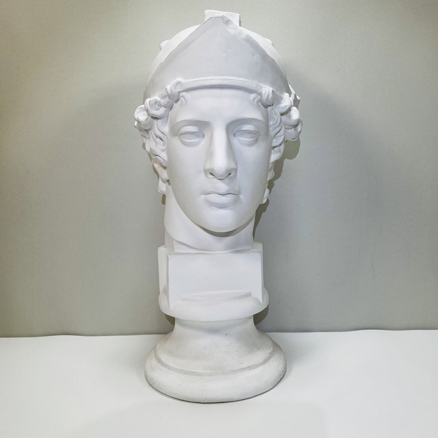 青年マルス 石膏像 青年マルス 首像 石膏像 デッサン 石川古代彫刻SS 美術