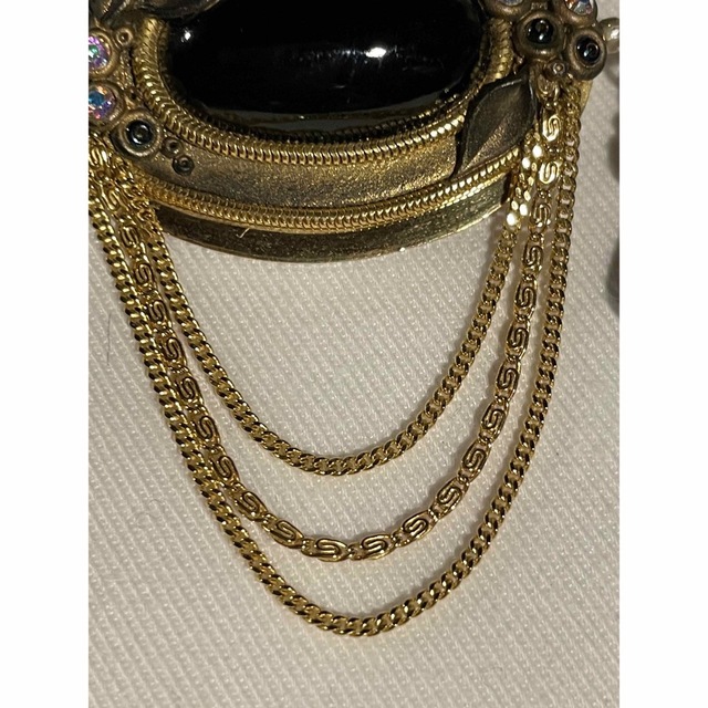 ビンテージ MARENA ドイツ製 ブローチ 兼 ペンダントヘッド ブラック