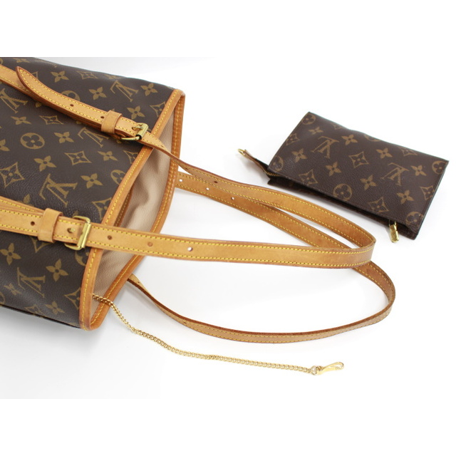 ルイヴィトンLOUIS VUITTONモノグラムバケットGMポーチ付