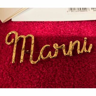 MARNI ブローチ ロゴ MARNI マルニ ロゴ ブローチ アクセサリー : 塚口