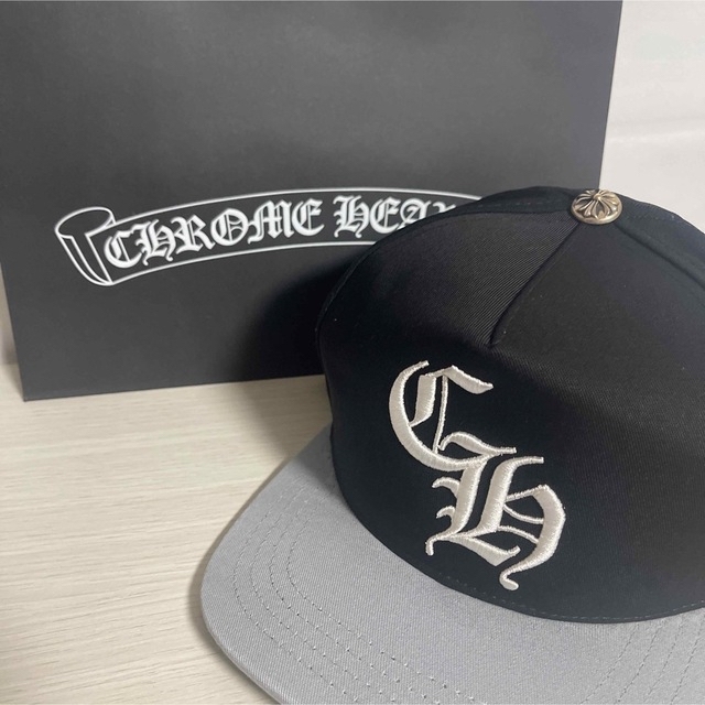 Chrome Heartsクロムハーツ ベースボールキャップ ブラック/シルバー