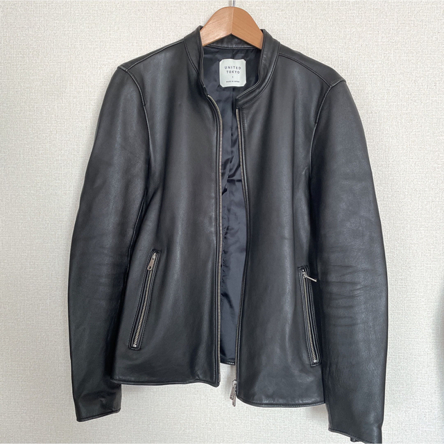 UNITED TOKYO Inpelsa ラムレザーシングルライダースジャケット