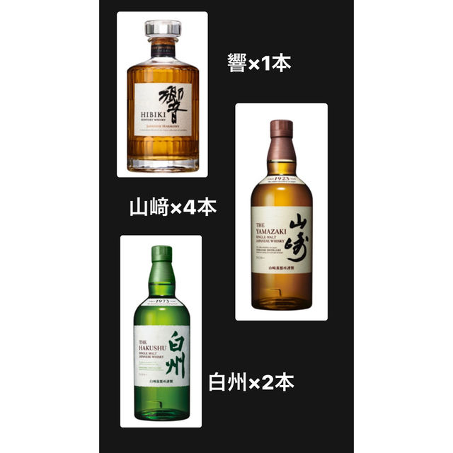 サントリーウイスキー山崎 白州 響 宮城峡 4本セット700ml サントリー