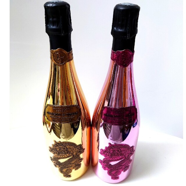 未開栓】ドラゴンシャンパン 龍・虎 ゴールド 2本セット｜シャンパン