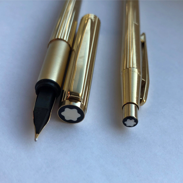 モンブラン/MONTBLANC☆ノブレス 万年筆☆ペン先刻印585☆ゴールド系