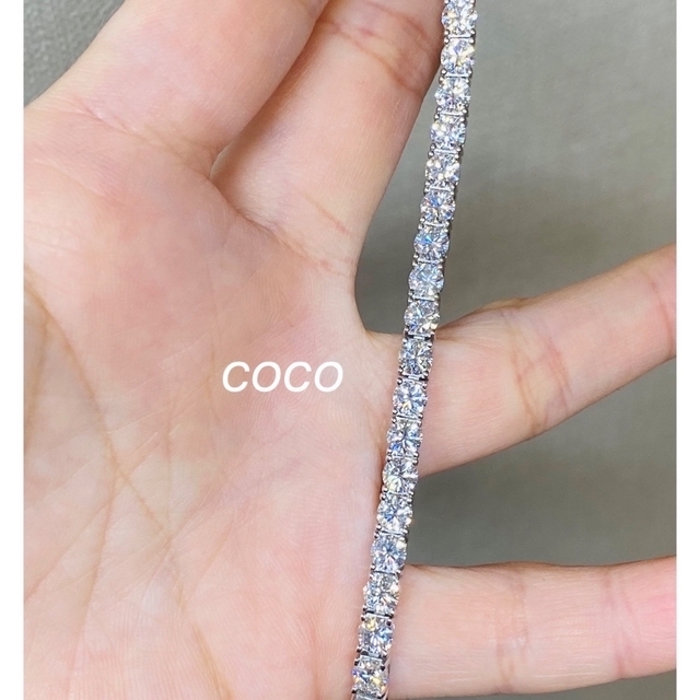 最高級モアッサナイトテニスブレスレットsilver925 モアサナイト