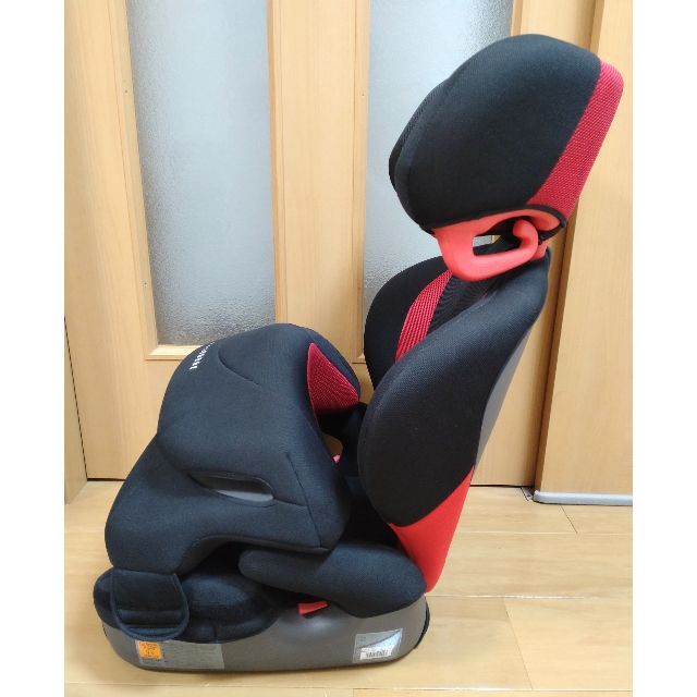 美品 エールべべ ジュニアシート サラット 3ステップクワトロST 赤