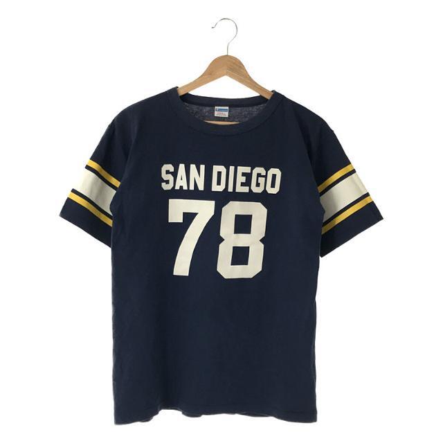 70s champion ナンバリング フットボールtシャツ バータグnavy 70s