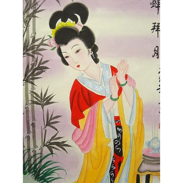 掛け軸 中国歴史美人図 昭君出塞・貂蝉拝月・貴妃醉酒
