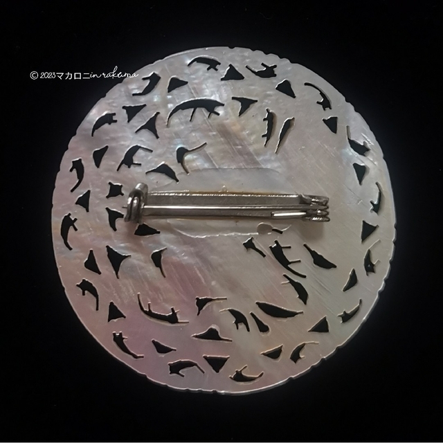 ベツレヘムパールvintageブローチ 鳩