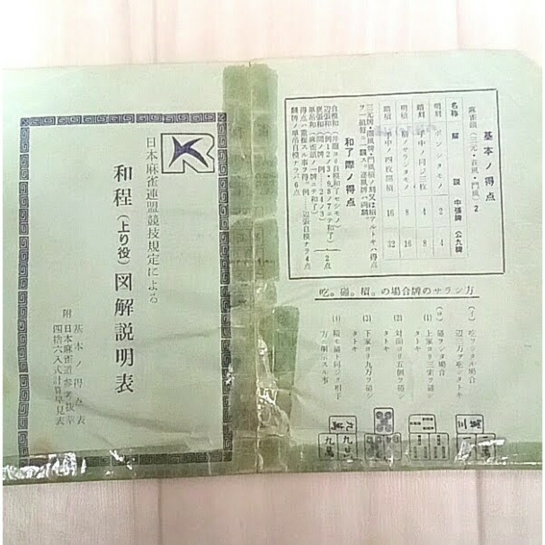 三栄製 関東書体 背緑 ジャンボ牌 下駄牌 レア Amazon | キングバード