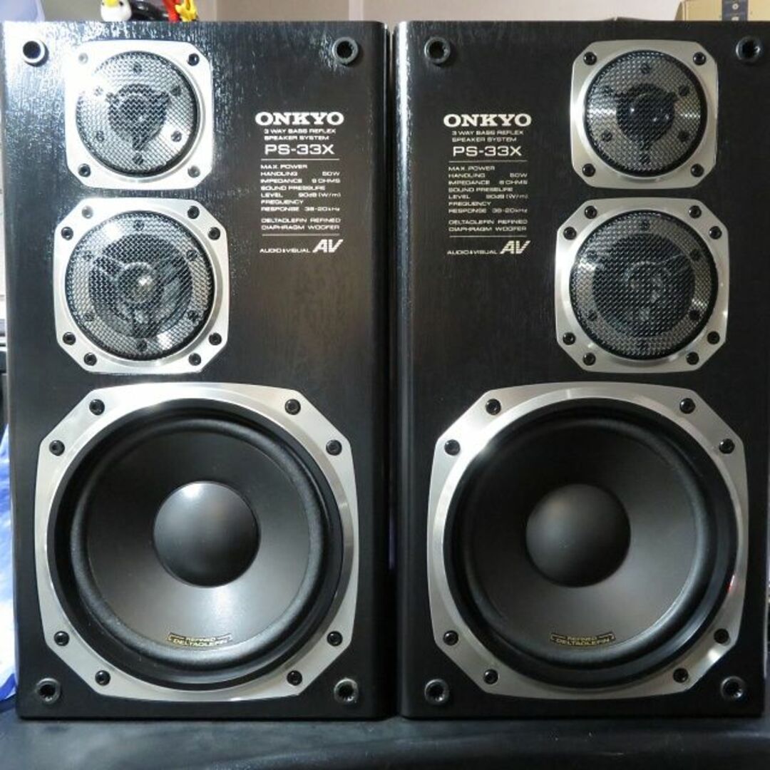 美品ONKYO スピーカー PS-33X Onkyo PS-01X AV 3wayスピーカー