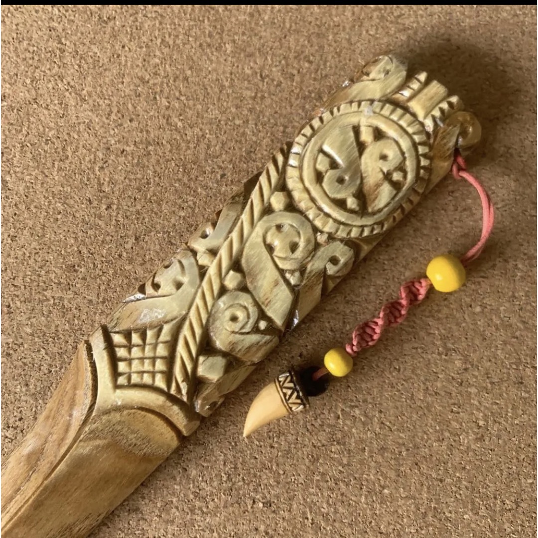 槐 アイヌ模様彫 ペーパーナイフの通販 by イチネル's shop｜ラクマ