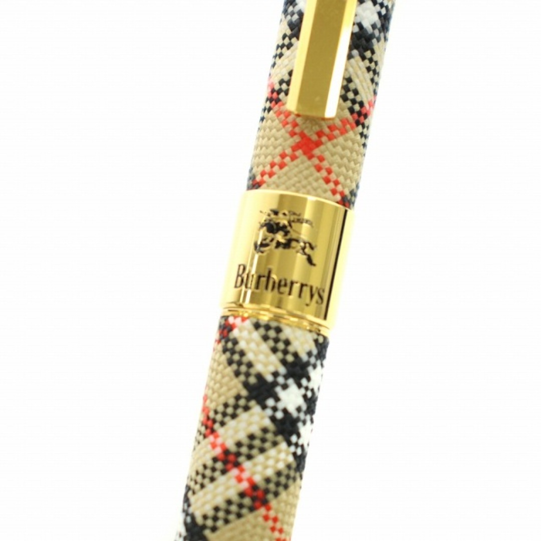 バーバリーズ 万年筆 ノバチェック 箱付き ペン先14k -585 筆記用具の