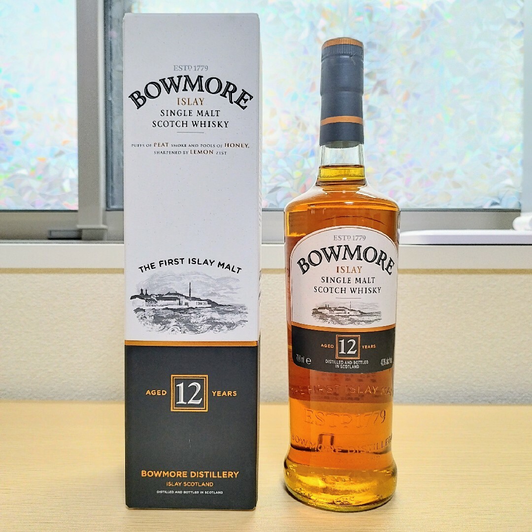 ボウモア12年 ウイスキー旧ボトル 旧ラベル 蒸留所ラベル ボウモア