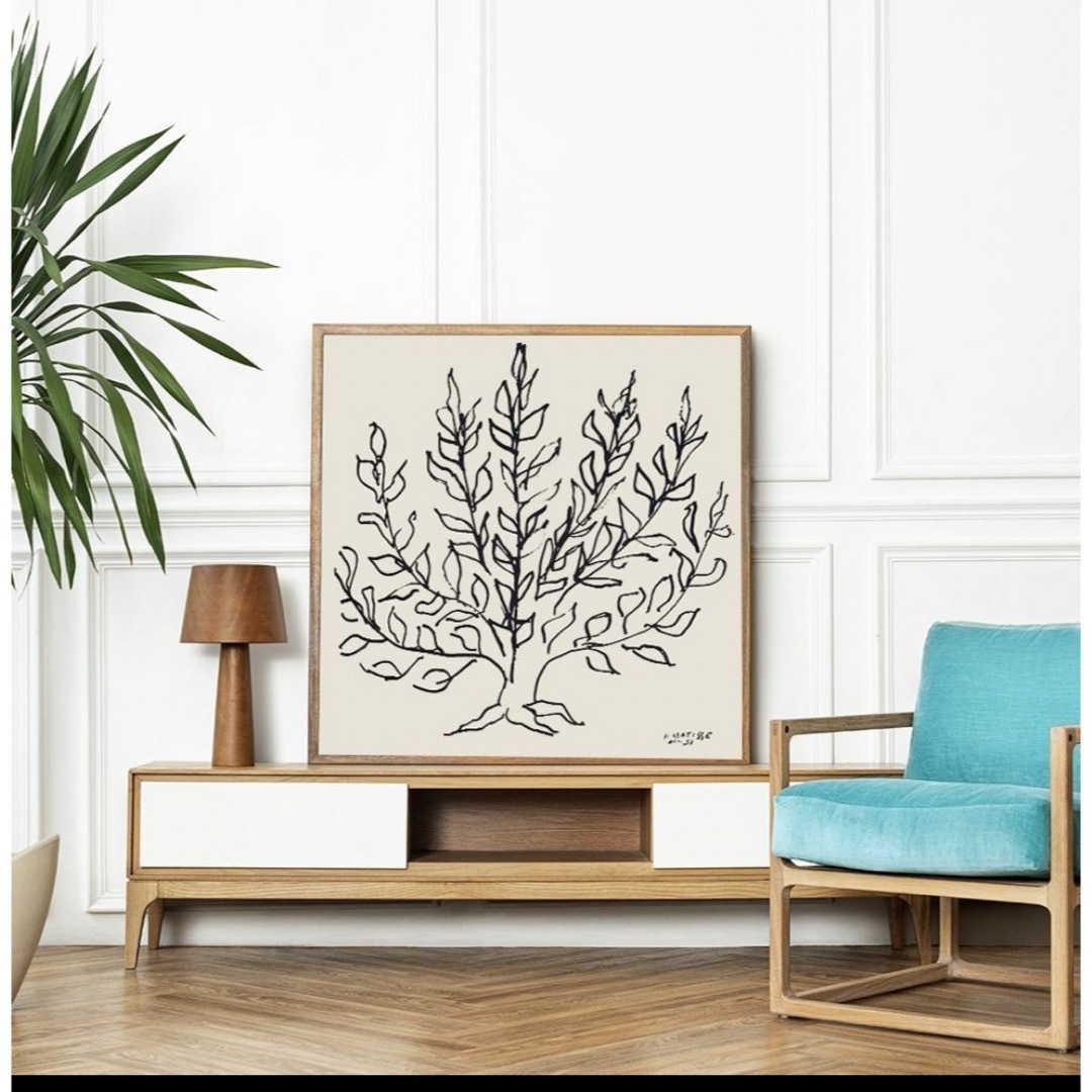 名画 シンプルアート アンリ・マティス 署名入り Le Platane