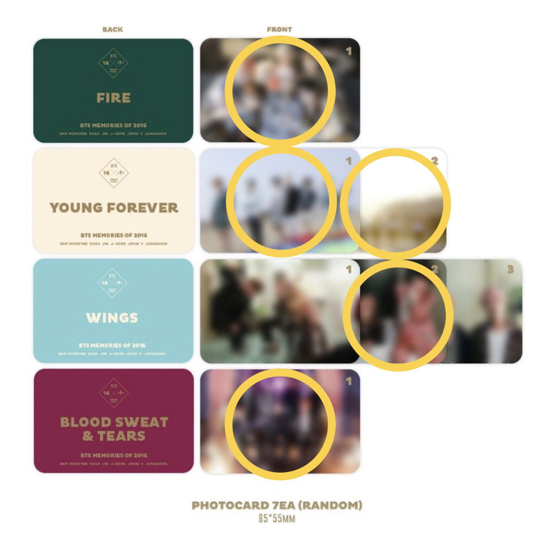 BTS memories 2016 トレカ BTS memories 2016トレカ