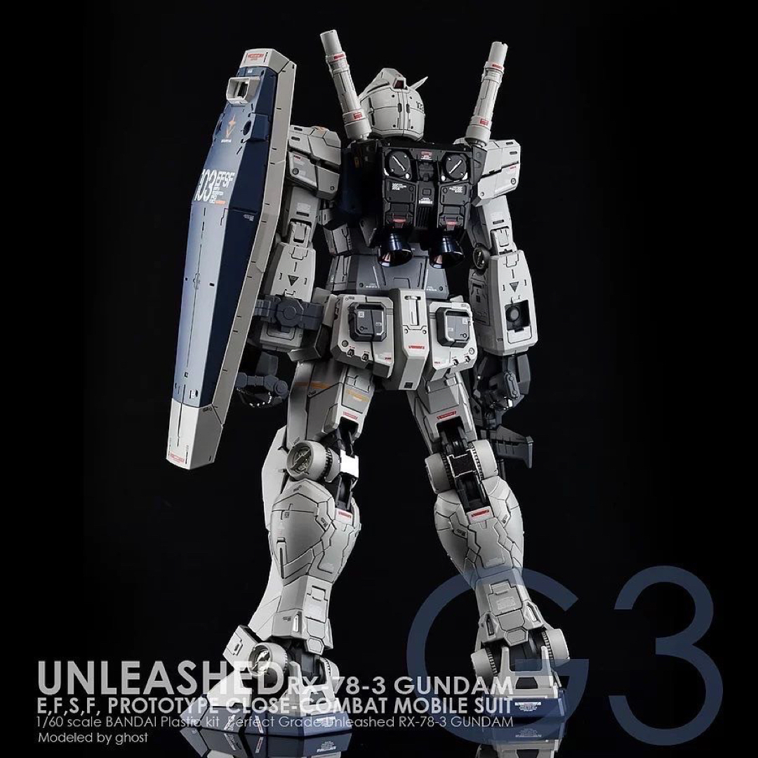 PG UNLEASHED 1/60 RX-78-3 G3ガンダム用水転写式デカーの通販 by