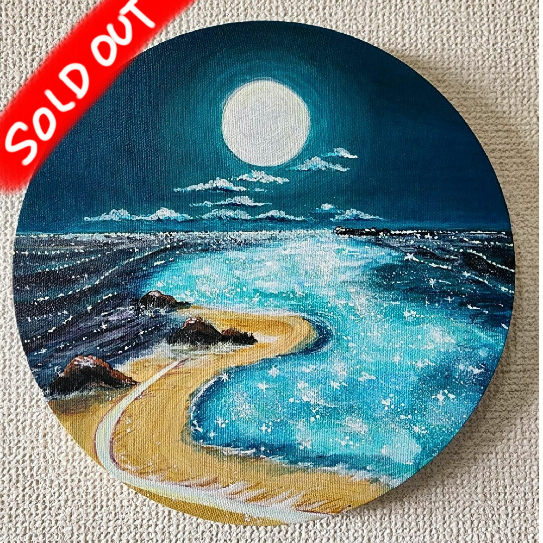 原画/抽象画/モダンアート/現代アート/インテリア/アクリル画 DUSK 海