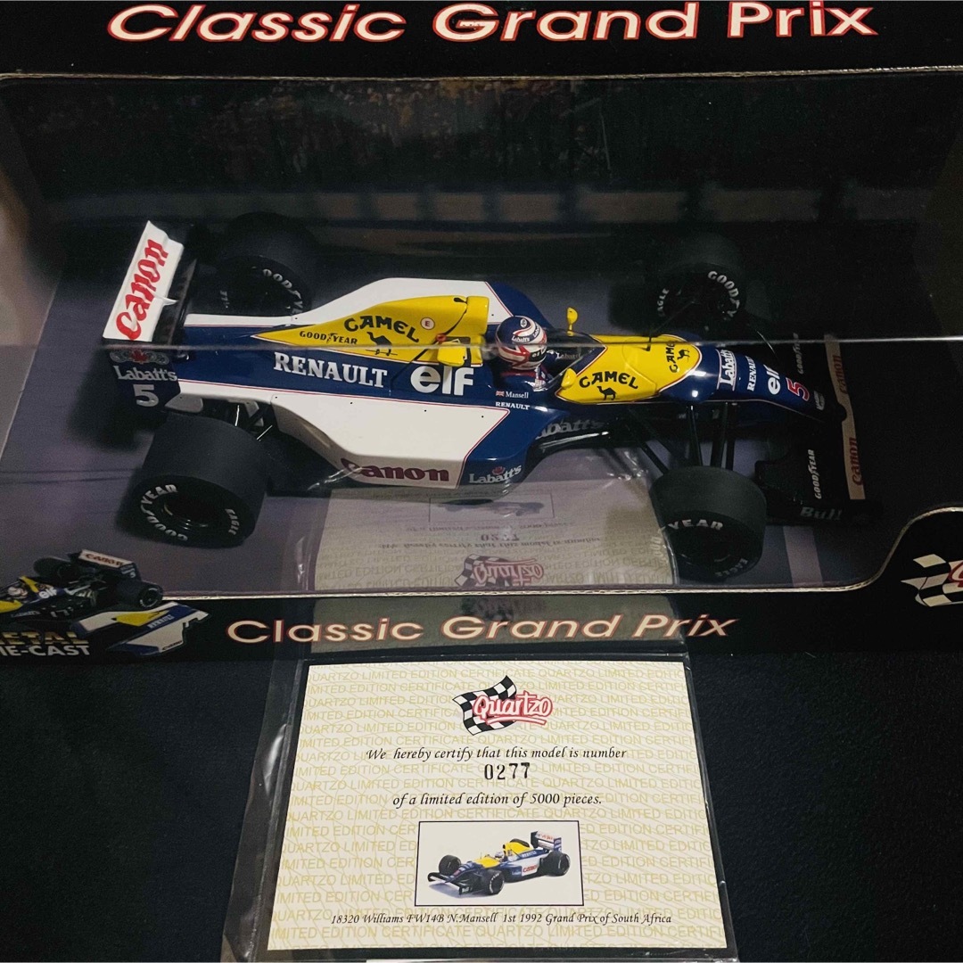 RENAULT - カスタム品 1/18 Quartzo ウィリアムズ ルノー FW14B 1992の