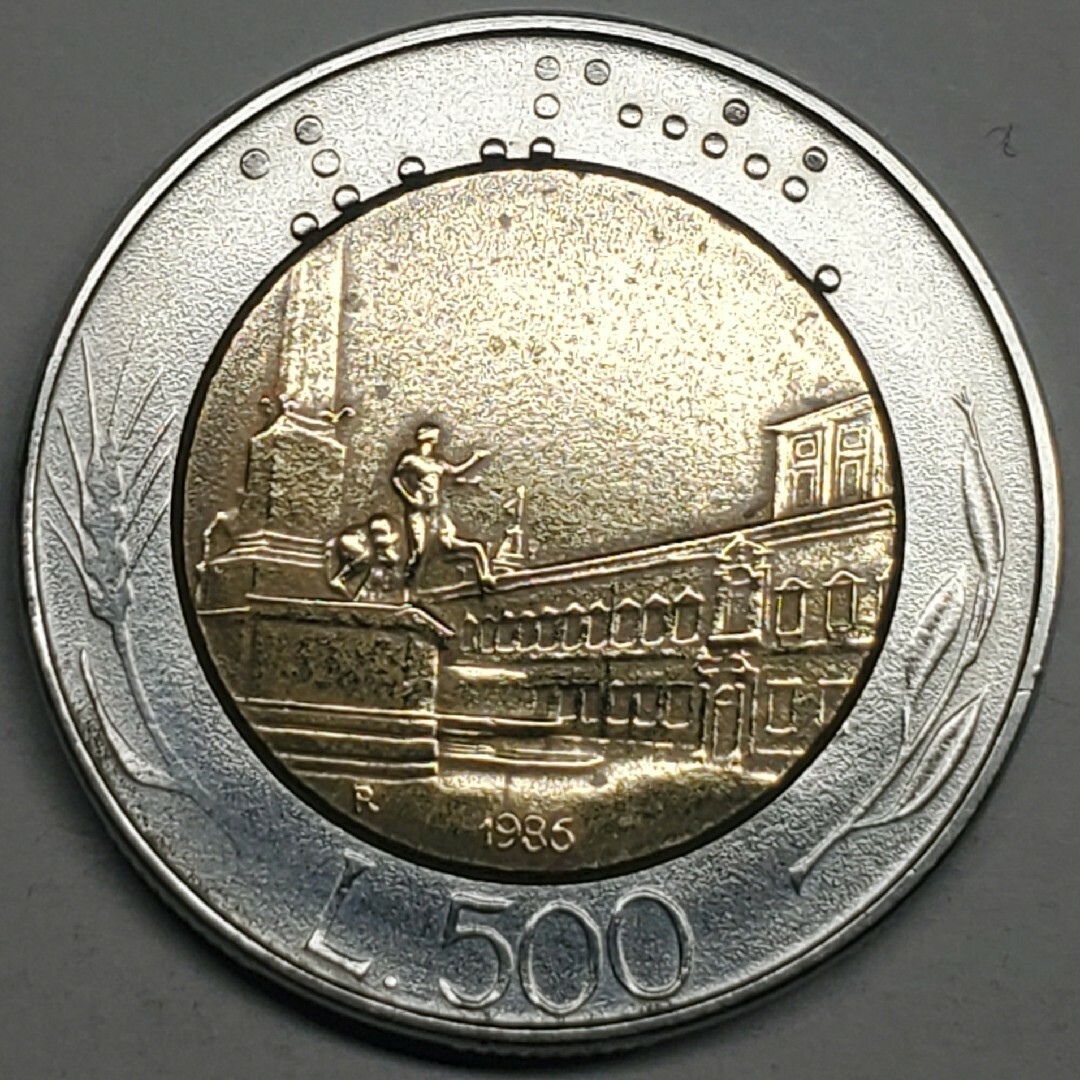 1961年イタリア トウッリタ女神 500 リレ統一記念銀貨 PCGS認証