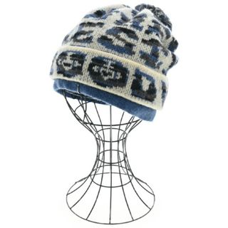 ヴィヴィアンウエストウッドニット帽アンゴラ混帽子牛革オーブベージュ