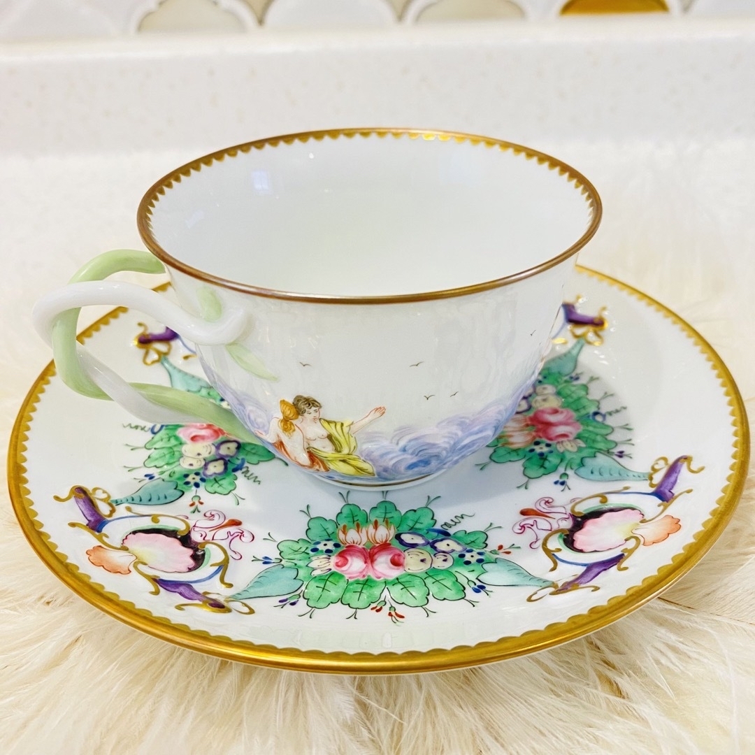 リチャードジノリ カポディモンテ アンティーク飾皿 額入り イタリア