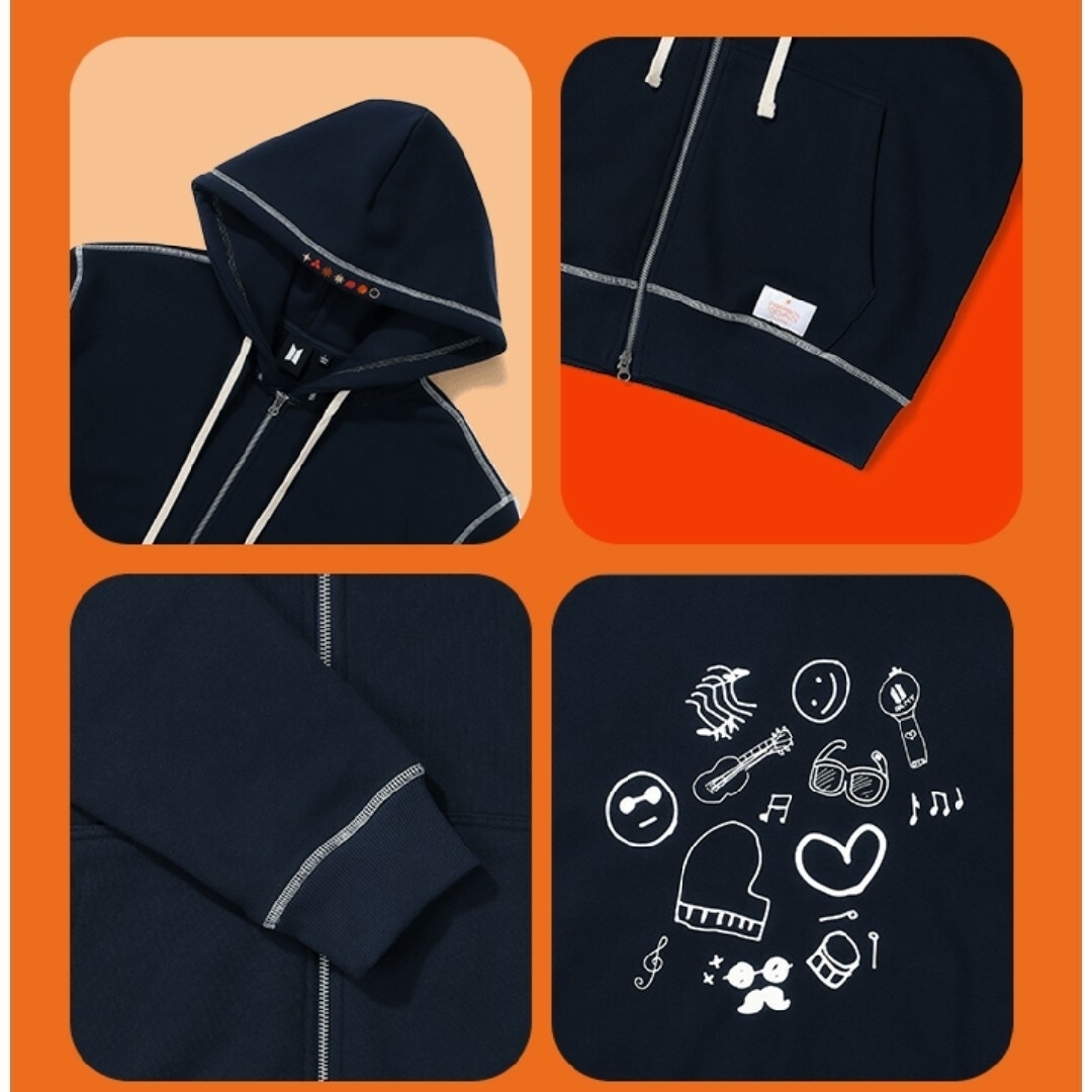 未着用 BTS PTD SEOUL ジップアップフーディー パーカー