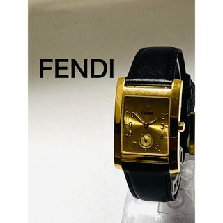 ジャンク品】FENDI 黒 レザーベルト 時計 ゴールド金具 楽天市場