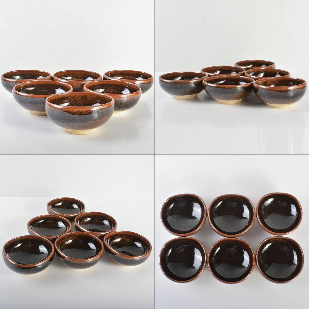 茶道具 桃の里窯 藤原敬介（恭助）作 天目向付 共箱 V R6698F