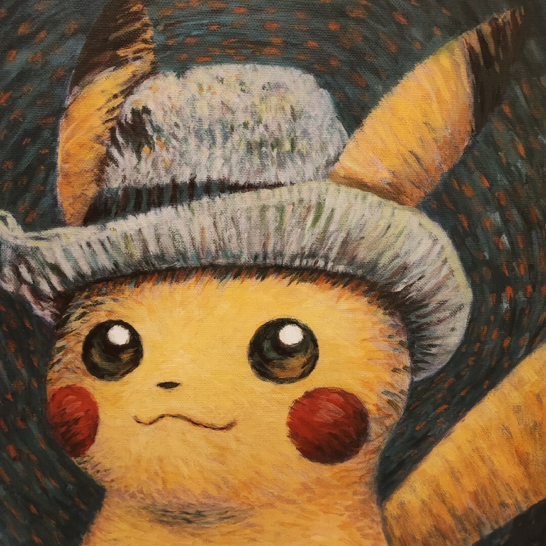 ポケモン保証書有ゴッホピカチュウ イーブイキャンバスアート バラ売り