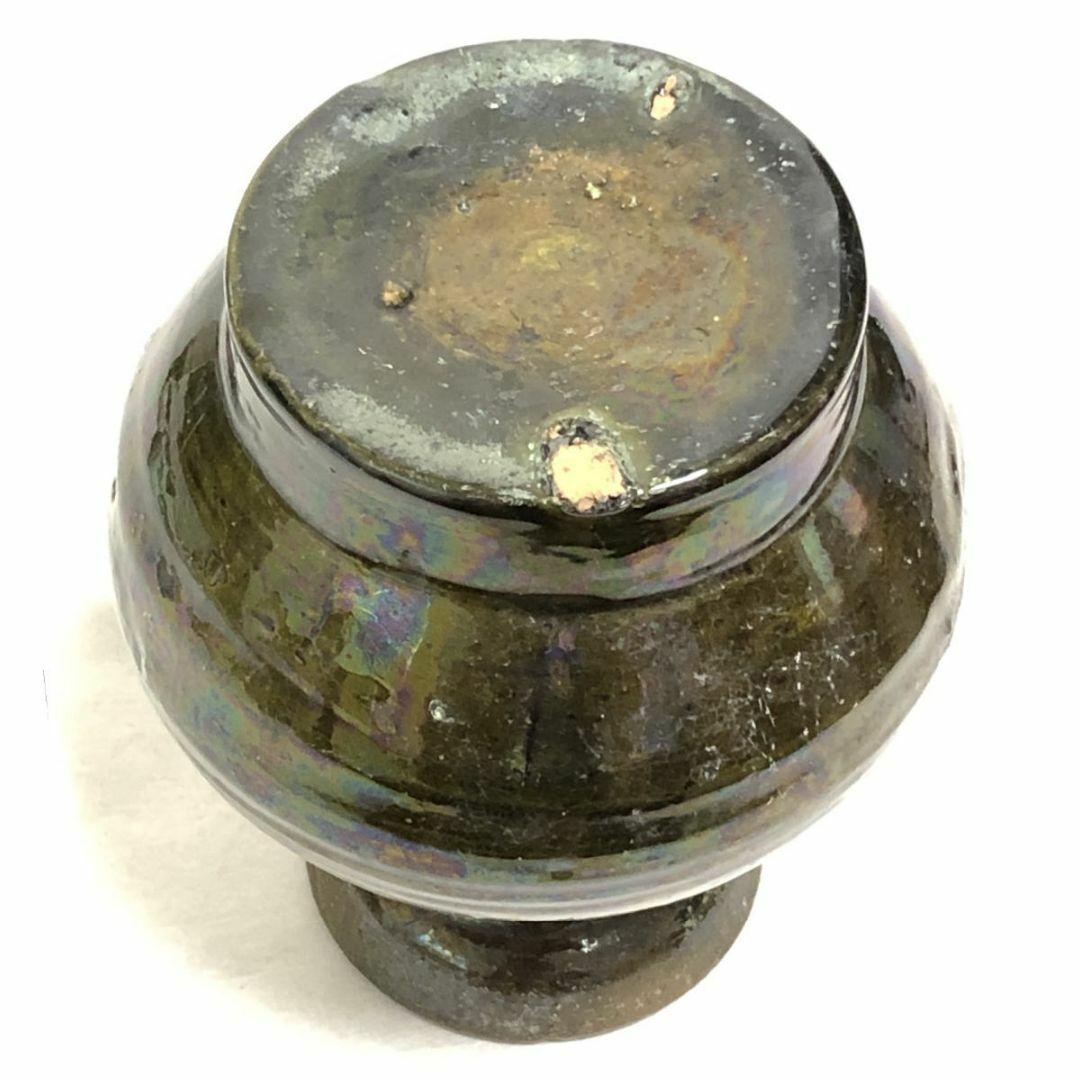 中国・後漢時代 1世紀 漢緑釉 緑釉壷 伝世品焼物 保証