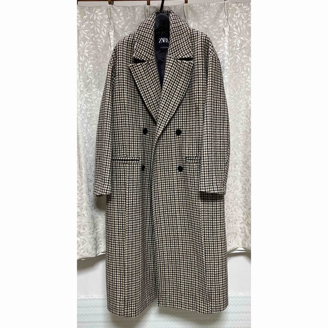 ZARA チェックコート チェスターコート ロングコート 完売品 L ZARA