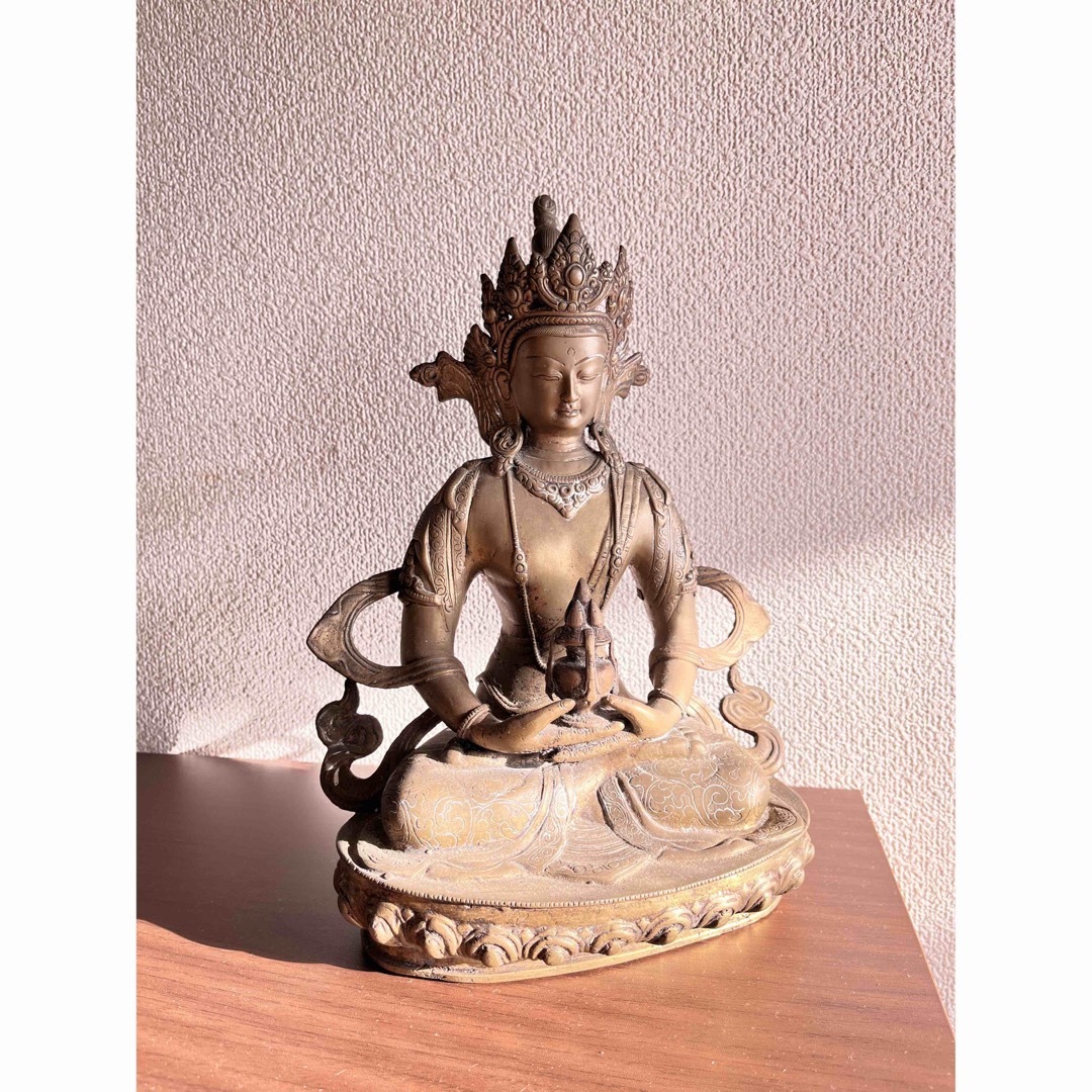 M165-3 時代古銅仏 歓喜天 ガネーシャ チベット仏仏教美術