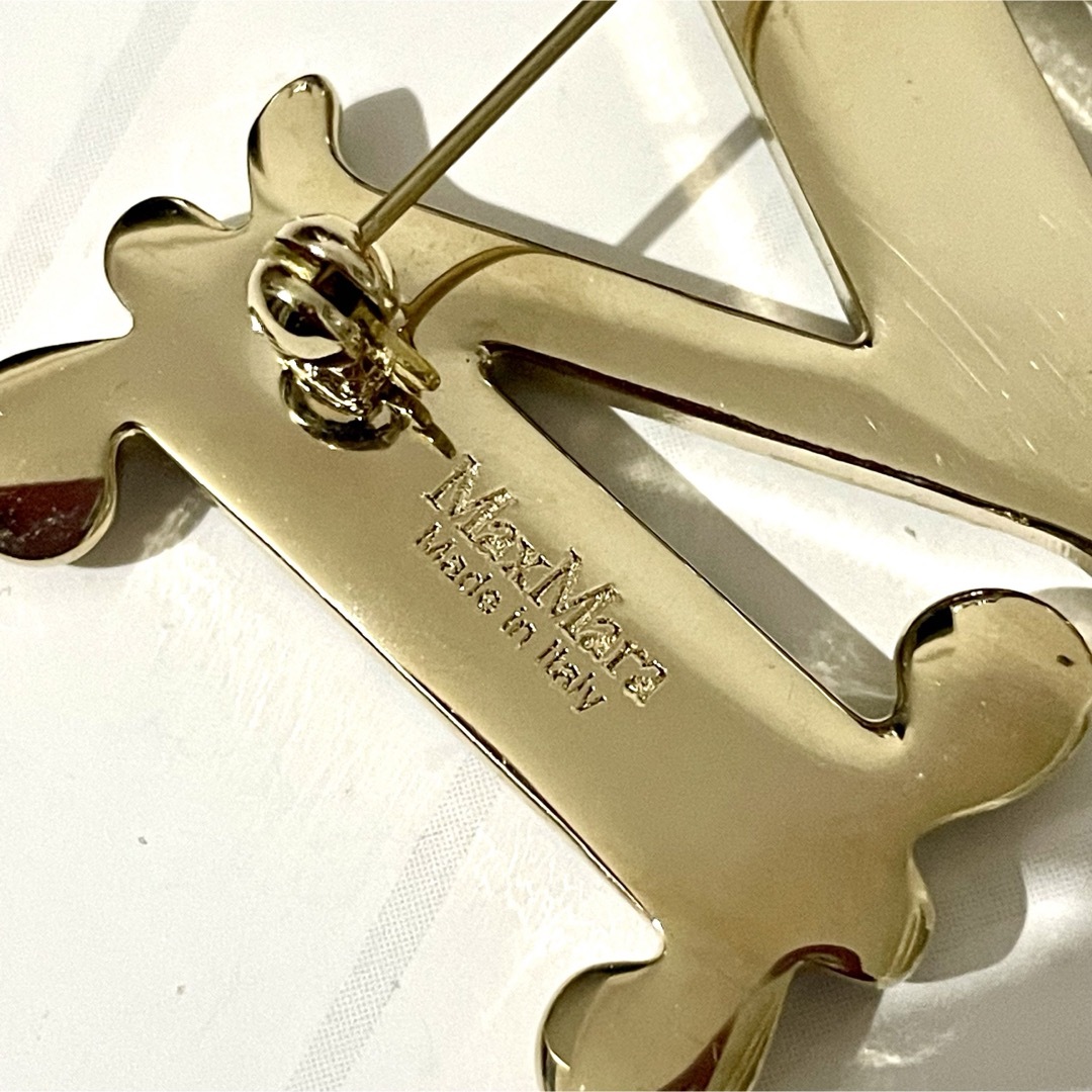 MaxMara｜ブローチ｜確実正規品｜クリスタル｜布袋、タグ付きMaxMara