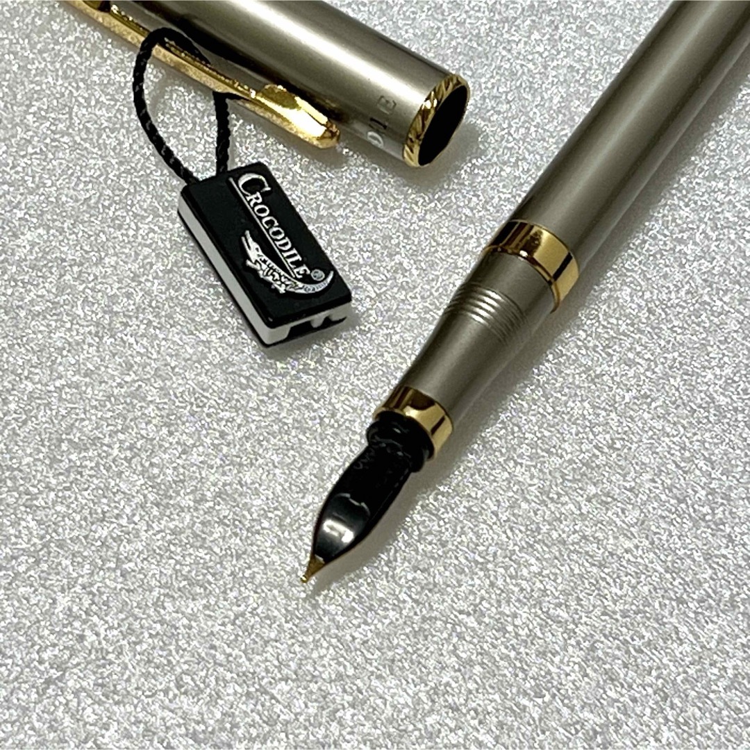 新品】CROCODILE 金メッキペン先 万年筆 22K 香港監査