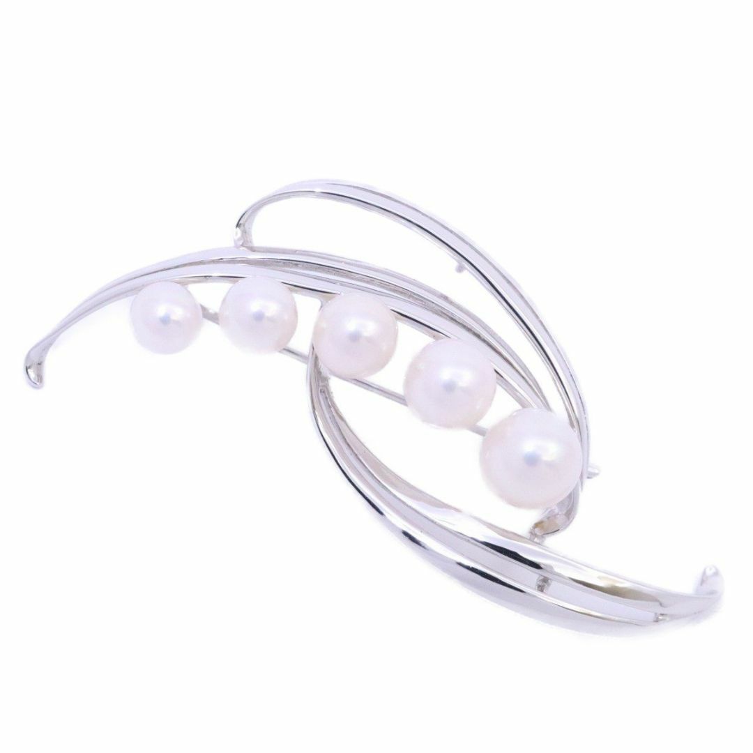 MIKIMOTO ミキモト リーフモチーフ ブローチ シルバー/パール5粒 販売