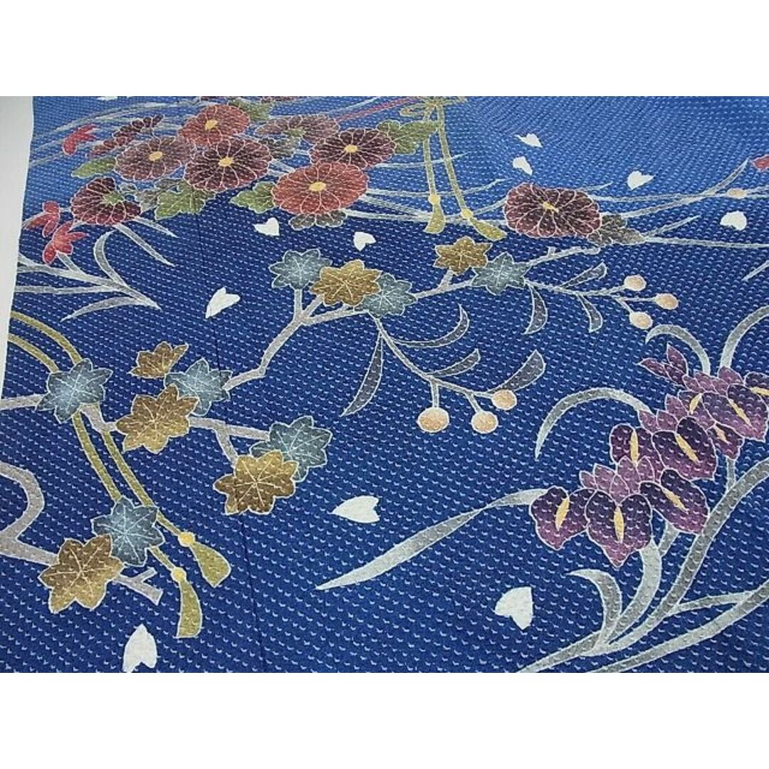 平和屋本店○希少 名門 藤娘きぬたや・総絞り 振袖・長襦袢セット 草花