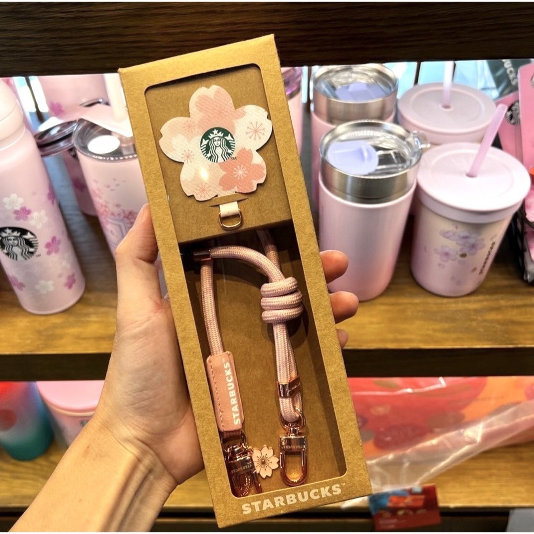 Starbucks Coffee - 台湾 スターバックス 24'桜 携帯 肩掛けストラップ
