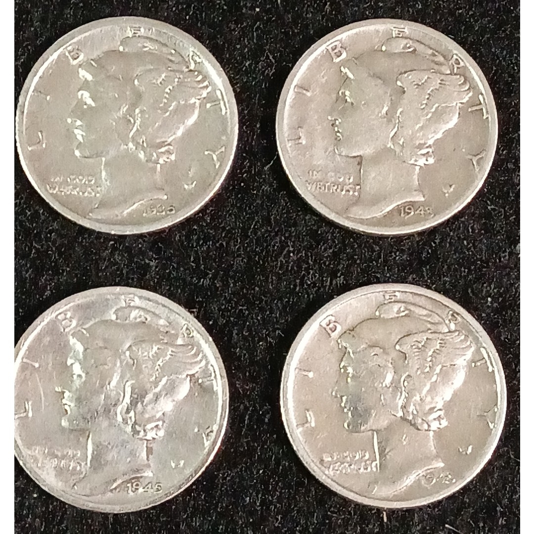 銀貨 アメリカ マーキュリーダイム10セント銀貨silver900 美品銀貨です