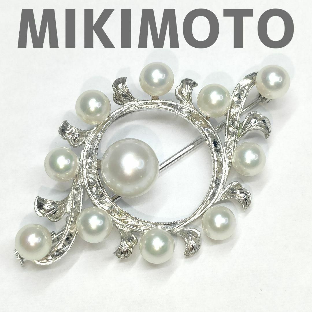 MIKIMOTO ミキモト ブローチ ショップ パール 真珠 シルバー SV 11粒