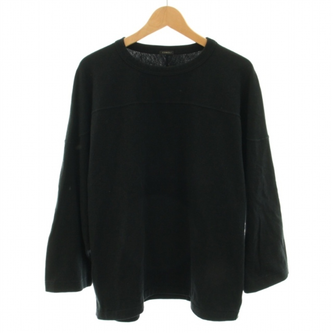 COMOLI フットボールTシャツ ロンT クルーネック 長袖 2 M 黒