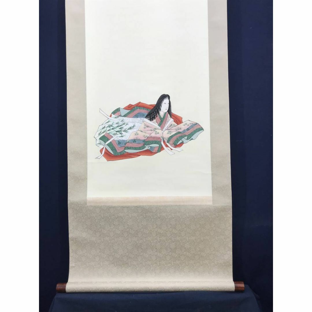 複製/作者不詳/小野小町画賛/美人図/美人画/工芸品/掛軸☆宝船☆AC-449