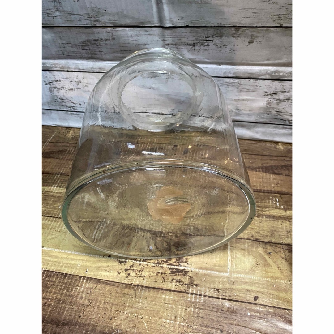 昭和レトロ ガラス瓶 大 アンティーク ガラス容器 戦前 気泡 駄菓子屋