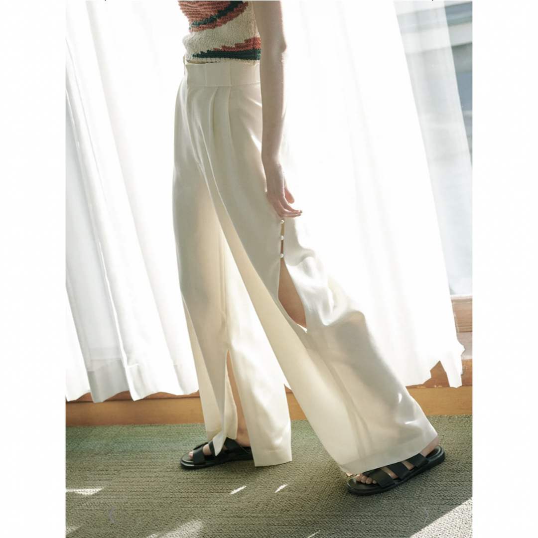 タグ付 Heve 2024AW rubber pants キャメル 36